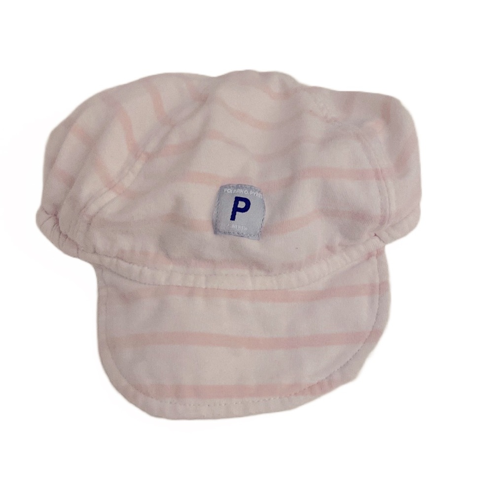 Pink & White Baby Hat 4-9M | Cotton & Elastane | Polarn O. Pyret
